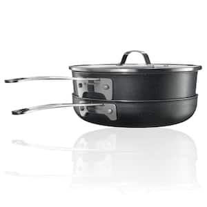 Granitestone Armor Max 5.5 Quart.Sauté Pan with Lid - 12 inch Non Stick Deep Frying Pan with Lid, Large Frying Pan, Oven Safe Skillet with Lid