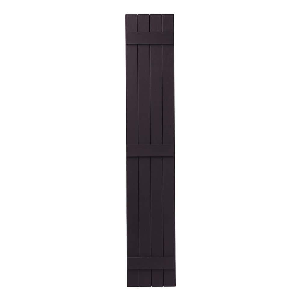 15 in. x 75 in. Polypropylene 4-Board Closed Board and Batten Shutters Pair in Dark Berry price history on PriceWatchPro
