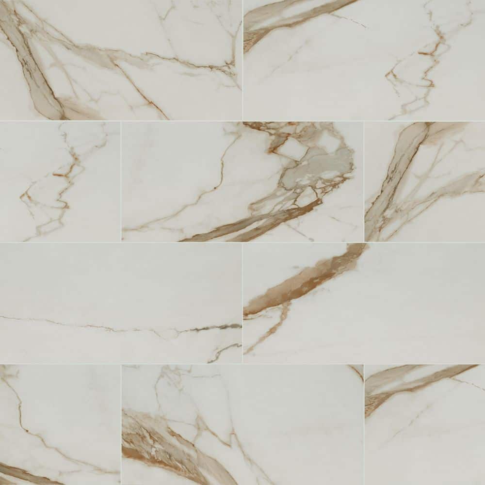 Michella Marbella 24 in. x 48 in. Polished Porcelain Marble Look Floor and Wall Tile (15.5 sq. ft./Case) price history on PriceWatchPro