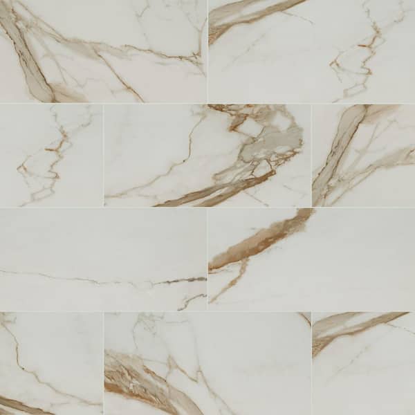 Michella Marbella 24 in. x 48 in. Polished Porcelain Stone Look Floor and Wall Tile (15.5 sq. ft./Case)