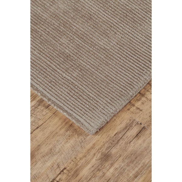 4 ft. x 6 ft. Tan, Ivory Solid Color Area Rug
