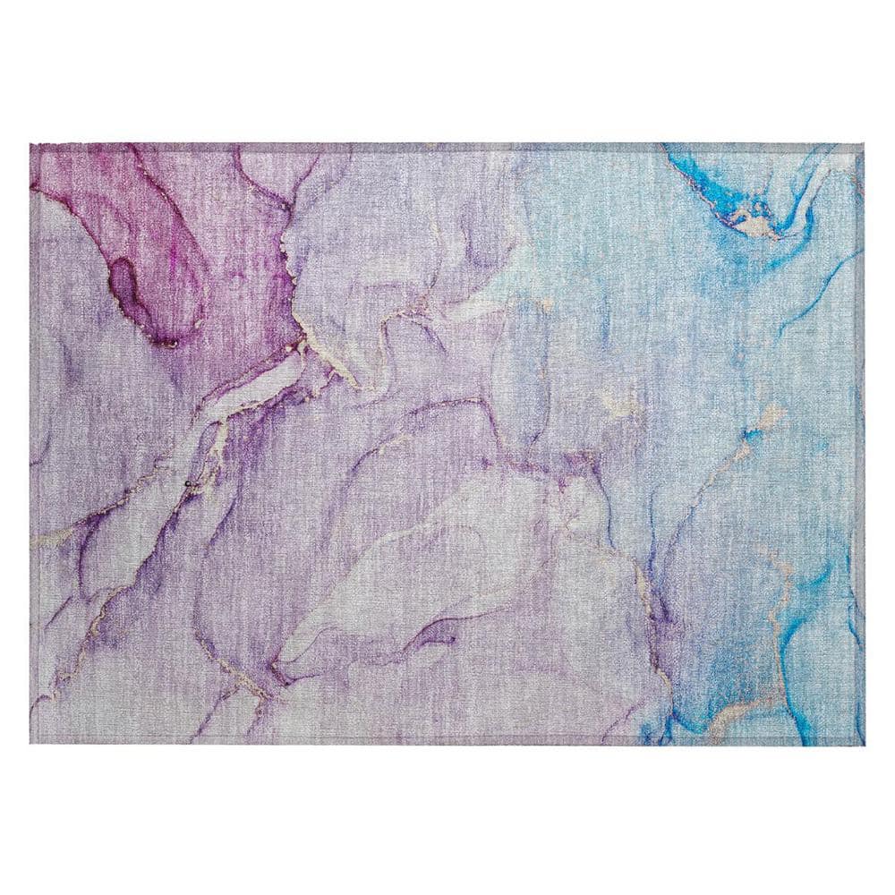 Purple 2 ft. x 3 ft. Woven Abstract Polyester Rectangle Indoor/Outdoor Area Rug price history on PriceWatchPro