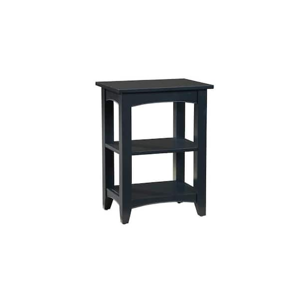 Alaterre Furniture Shaker Cottage Charcoal Gray Storage End Table