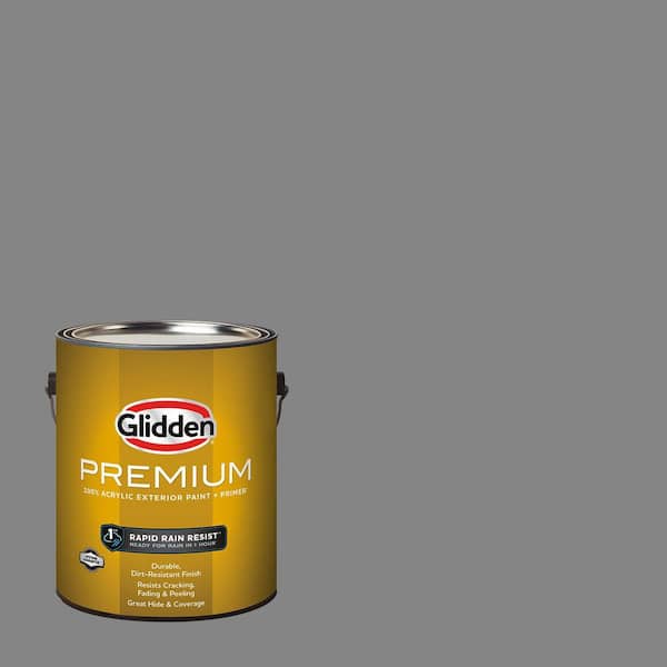 Glidden Premium 1 gal. PPG1013-5 Victorian Pewter Flat Exterior