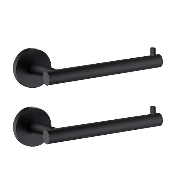 ATKING Bath 2-Pack Knob-Hook Double Robe/Towel Hook Double Robe Hook in Black