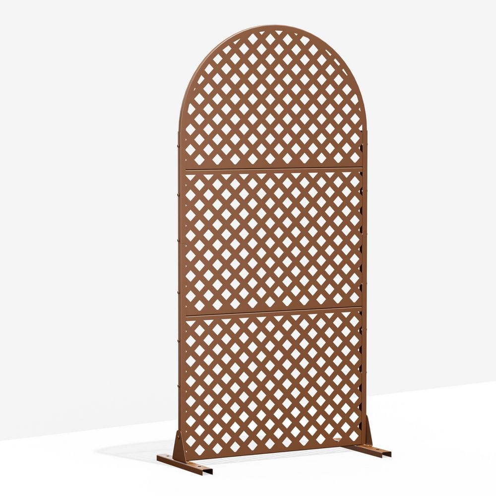 Outdoor Privacy Fence 35 in. L x 16 in. W x 72 in. H Brown Galvanized Steel Garden Privacy Screen price history on PriceWatchPro