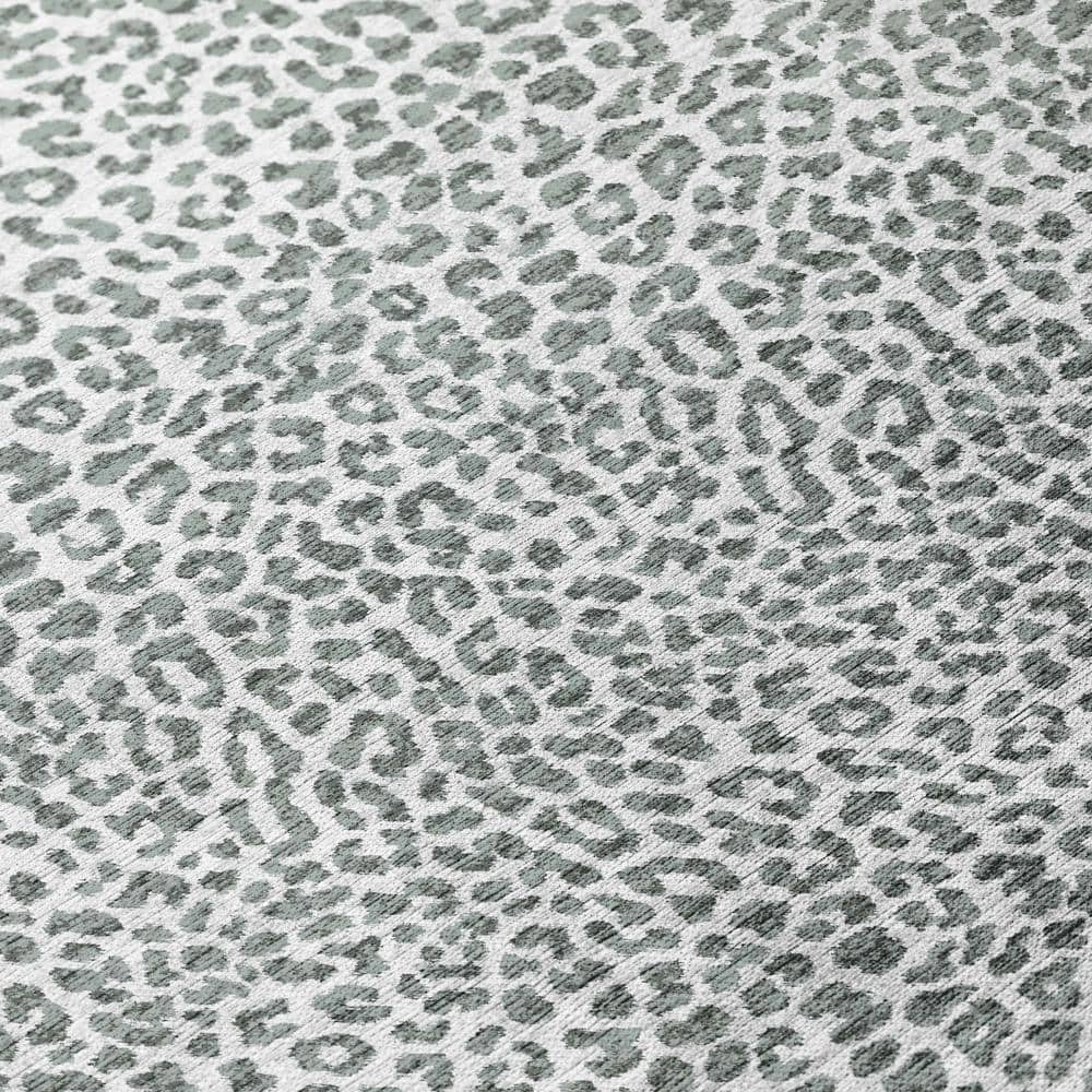 Safari Gray Chenille Rectangular 8' x 10' Washable Area Rug