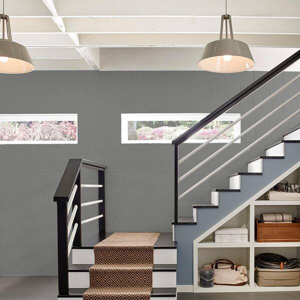 5 gal. #876 Basement Gray Flat Interior/Exterior Dry Plus Basement & Masonry Waterproofer