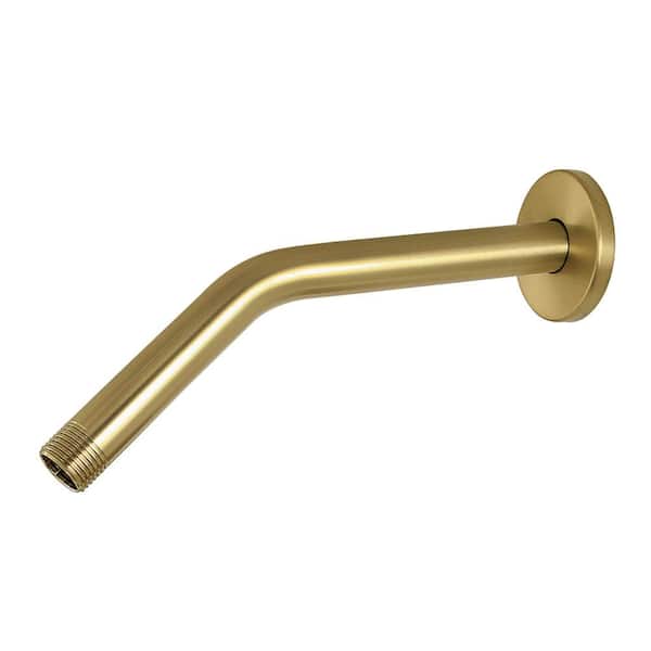 10 in. Shower Arm with Flange in Brushed Brass
