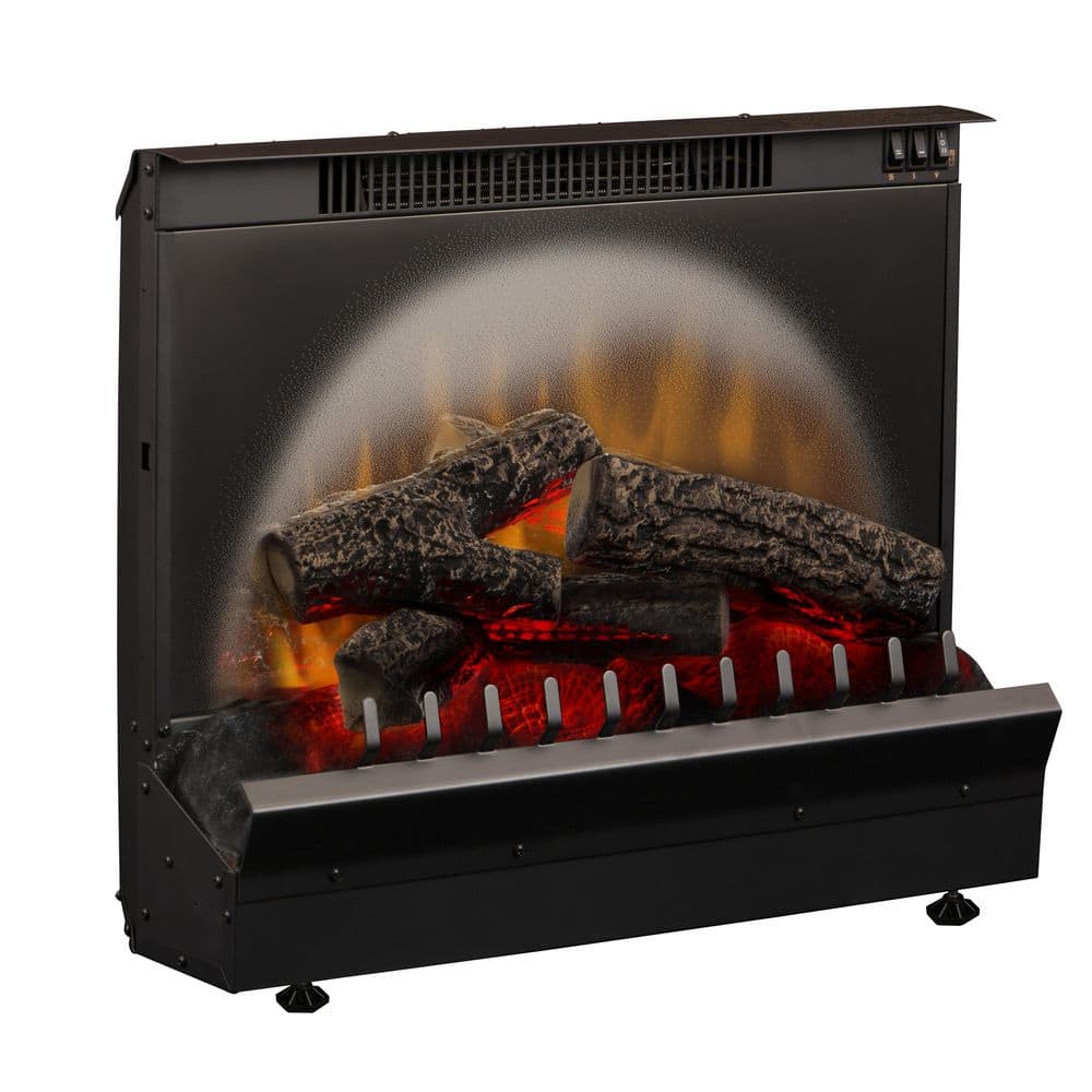 Dimplex 23" Black Metal Electric Fireplace with Mantel