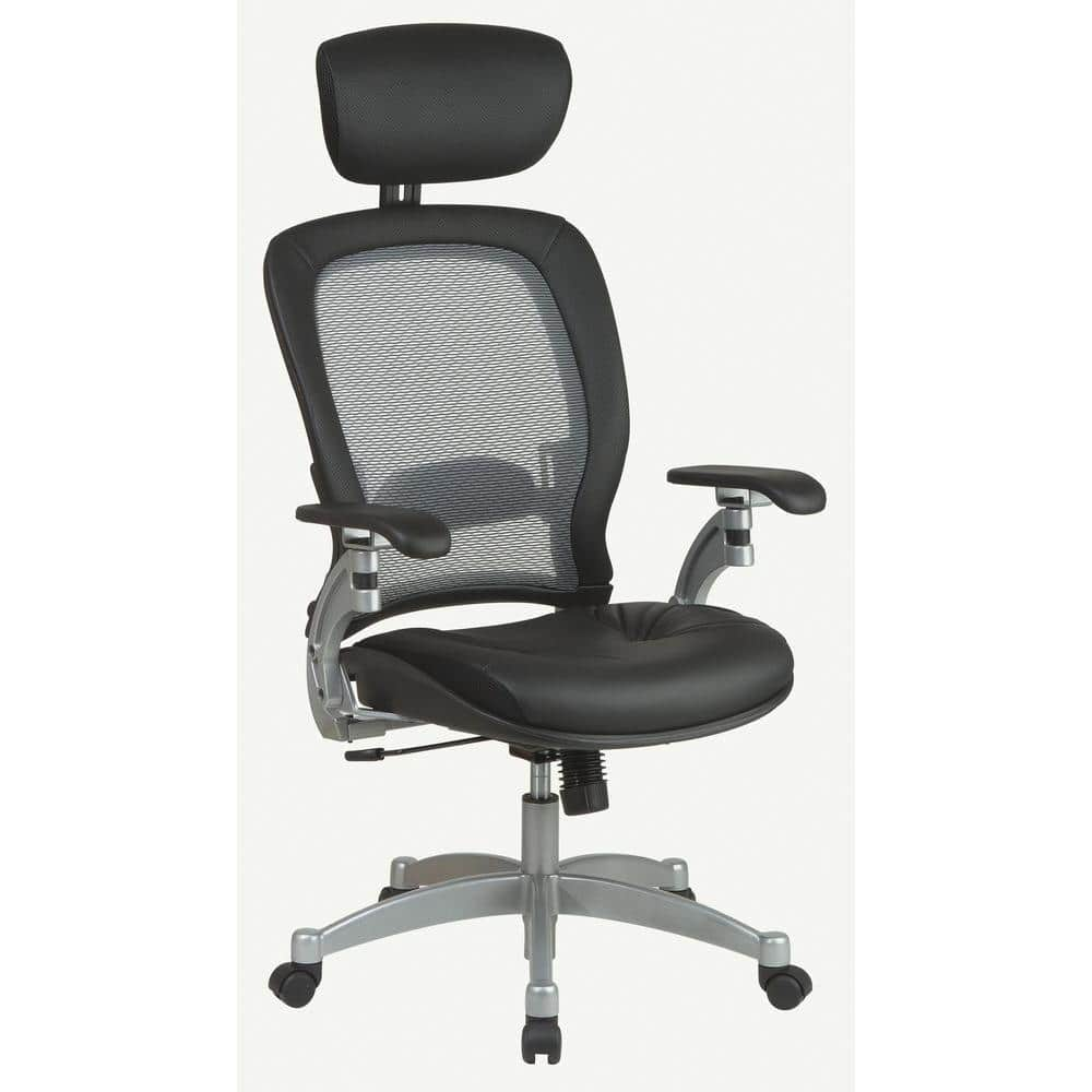 Office Star™ Space Seating 63 Series Air Grid Big And Tall Ergonomic Chair,  Black/Silver