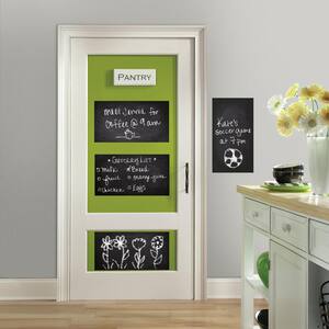 5 in. x 19 in. Chalkboard 4-Piece Peel and Stick Giant Wall Decals