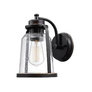 Roth Oil-Rubbed Bronze Farmhouse Indoor/Outdoor 1-Light Wall Sconce