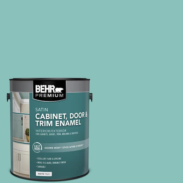 BEHR PREMIUM 1 gal. #M450-4 Undine Satin Enamel Interior/Exterior Cabinet,  Door & Trim Paint 752001 - The Home Depot