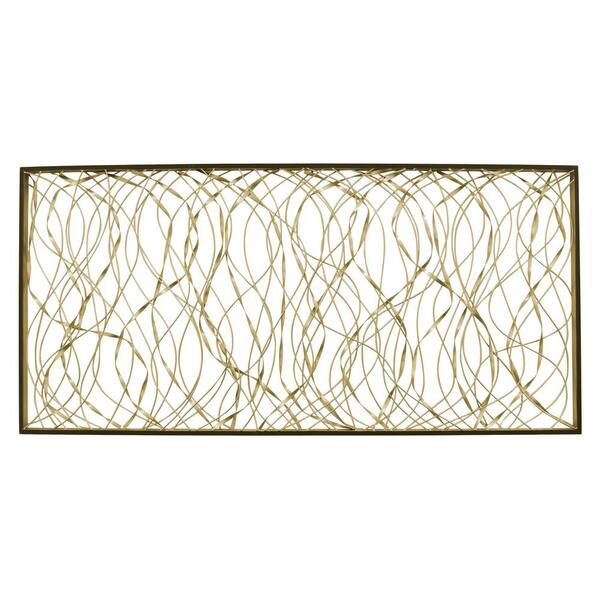 THREE HANDS Abstract Wall Decor in Gold Metal - 22" H