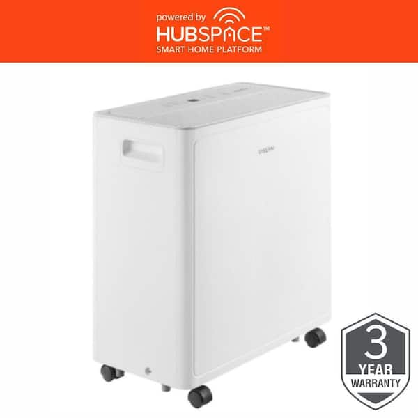 50 pt. 4,500 sq. ft. Smart Dehumidifier in White with Built in Pump and Energy Star, Powered by Hubspace