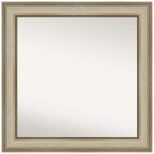 Amanti Art Colonial Light Gold 31.75 in. W x 31.75 in. H Square Non-Beveled Framed Wall Mirror in Gold