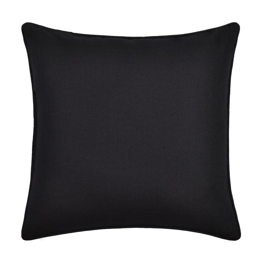 Calabria Black Jacobean Polyester Euro Sham 26 in. L x 26 in. W