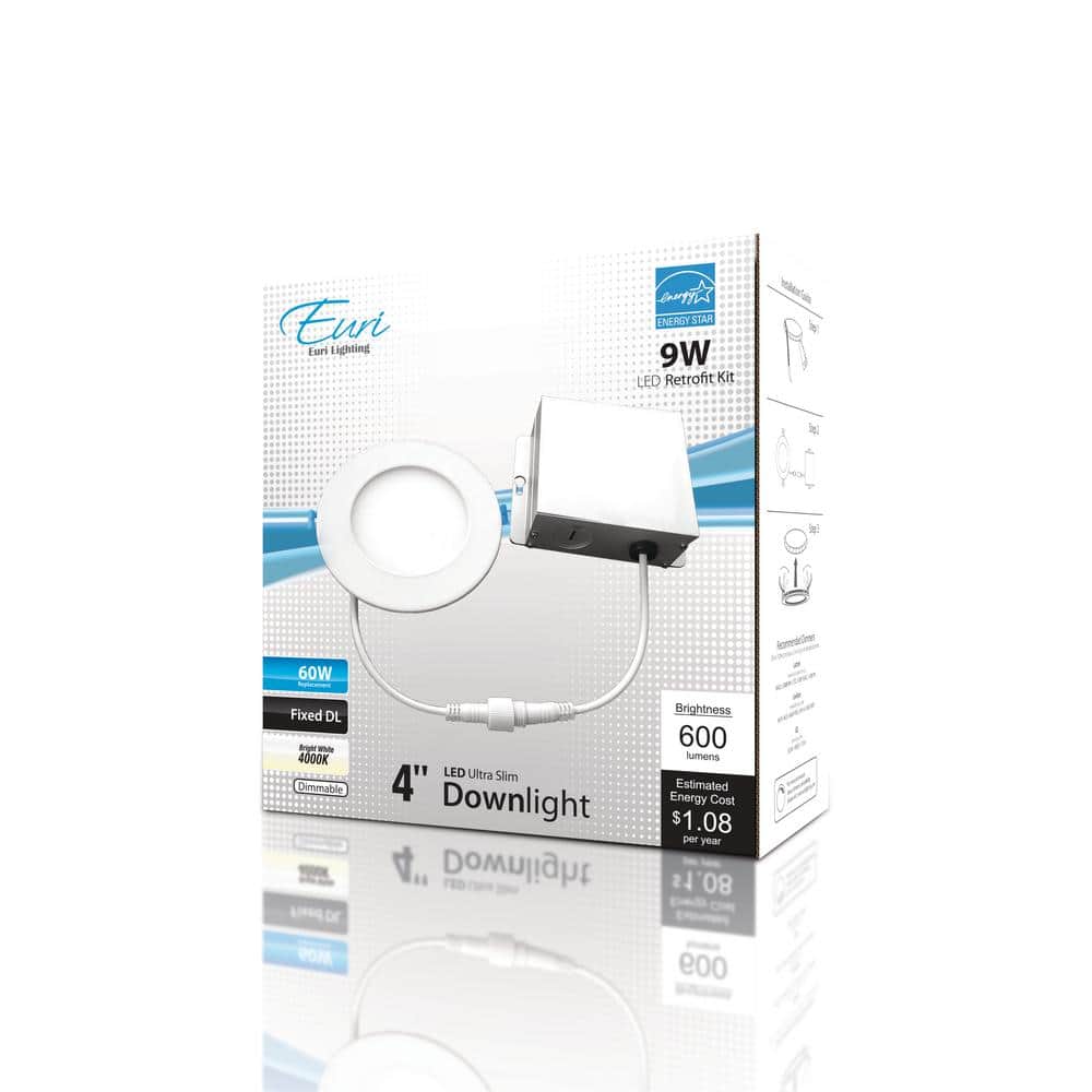 White Aluminum 4-inch Slim LED Downlight