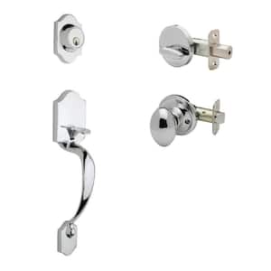 Heritage Polished Stainless Door Handleset and Egg Knob Trim