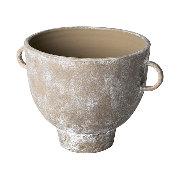 Mercana Deya Large Rustic Brown Ceramic Vase