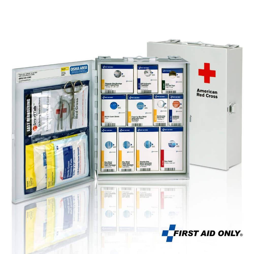 First Aid Only Medium Red Cross branded, Food Service, Metal