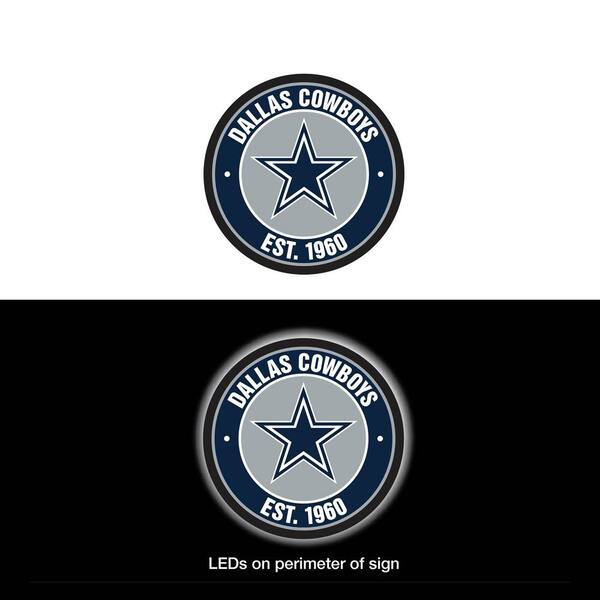 IMPERIAL Dallas Cowboys Establish Date 24 in. LED Lighted Sign IMP 600-1002  - The Home Depot