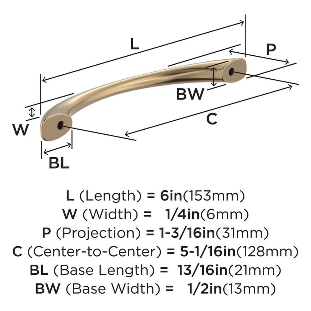 Champagne Bronze 5-1/16 inch Modern Cabinet Pull