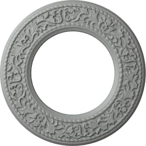 13-3/8" x 7-1/2" I.D. x 3/4" Blackthorn Urethane Ceiling Medallion (Fits Canopies upto 7-1/2"), Primed White