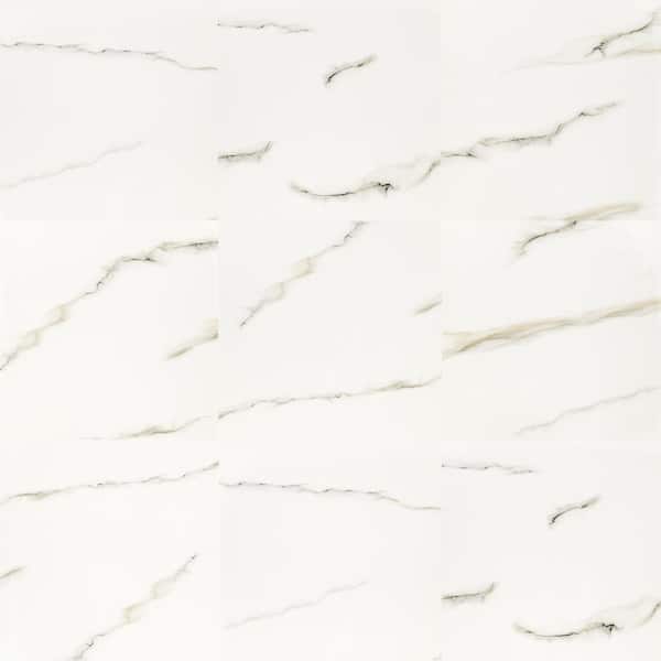 MSI White Calacatta Bianco 24 in. x 24 in. Polished Porcelain Floor and Wall Tile (4 sq. ft./Each)