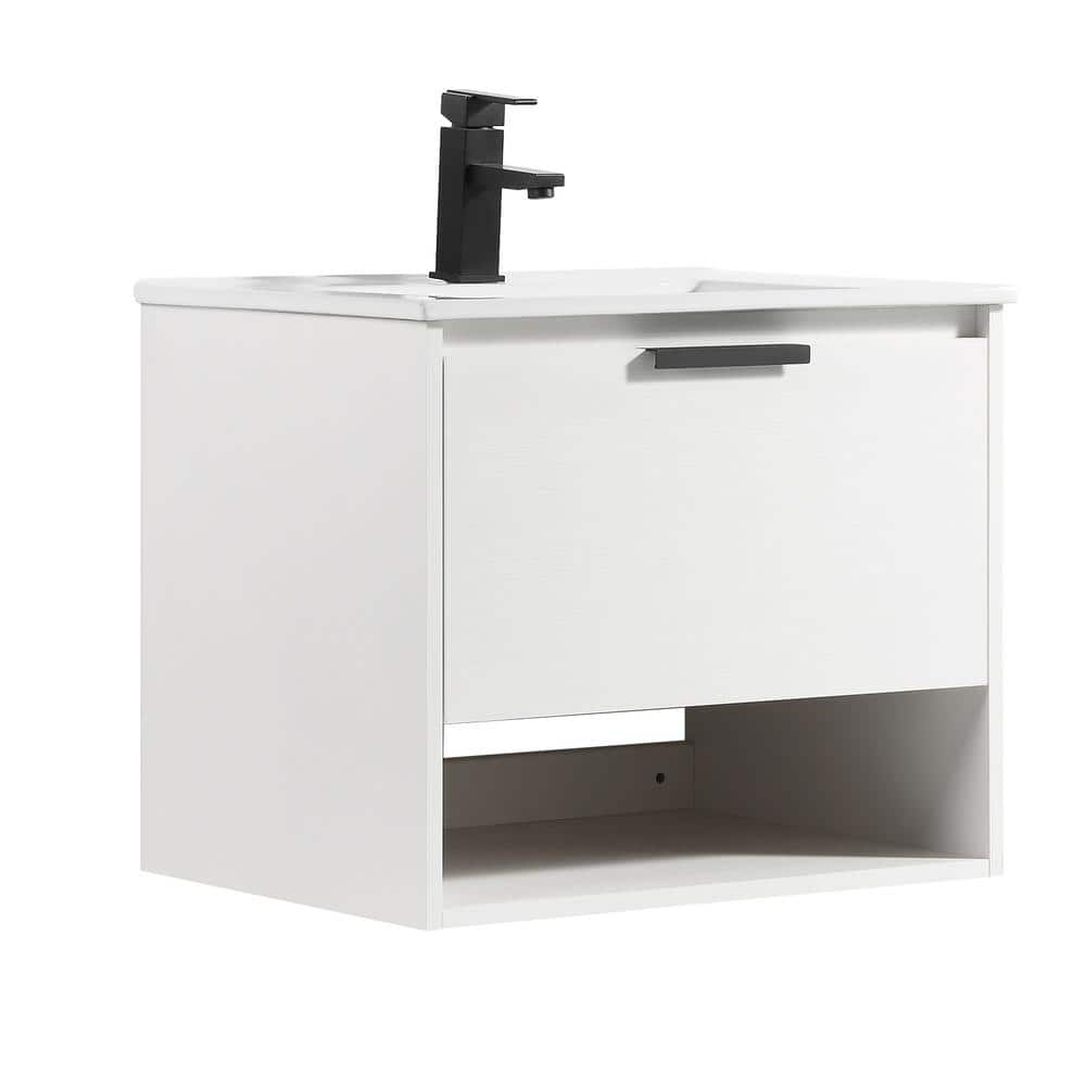 JimsMaison 24 In W X 18 In D X 20 In H Bath Vanity In White With   Bathroom Vanities With Tops Jmvst4324wsg 64 1000 