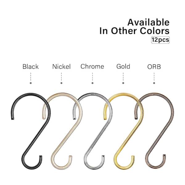 Aoibox Hanging Shower Curtain Hooks Round Zinc Alloy Hook in Silver 12-Pack  for Bathrooms SNMX4746 - The Home Depot