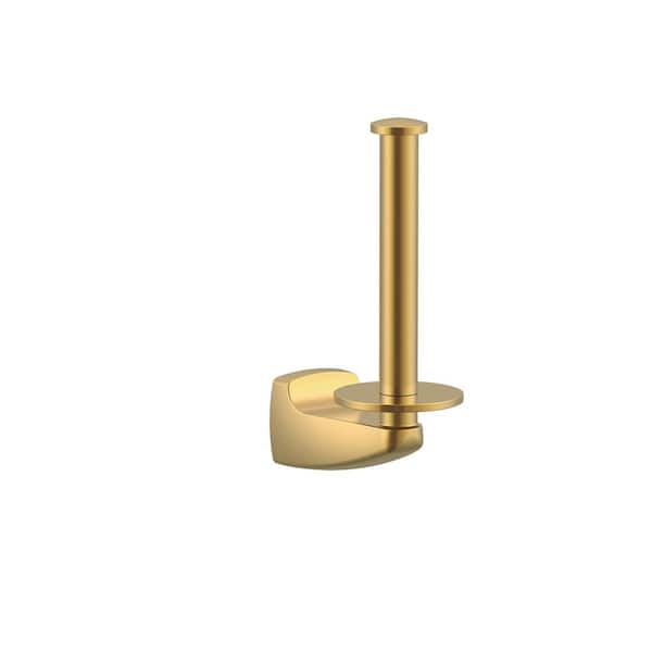 Gerber Gilde Wall-Mount Single Post Toilet Paper Holder in Brushed Bronze