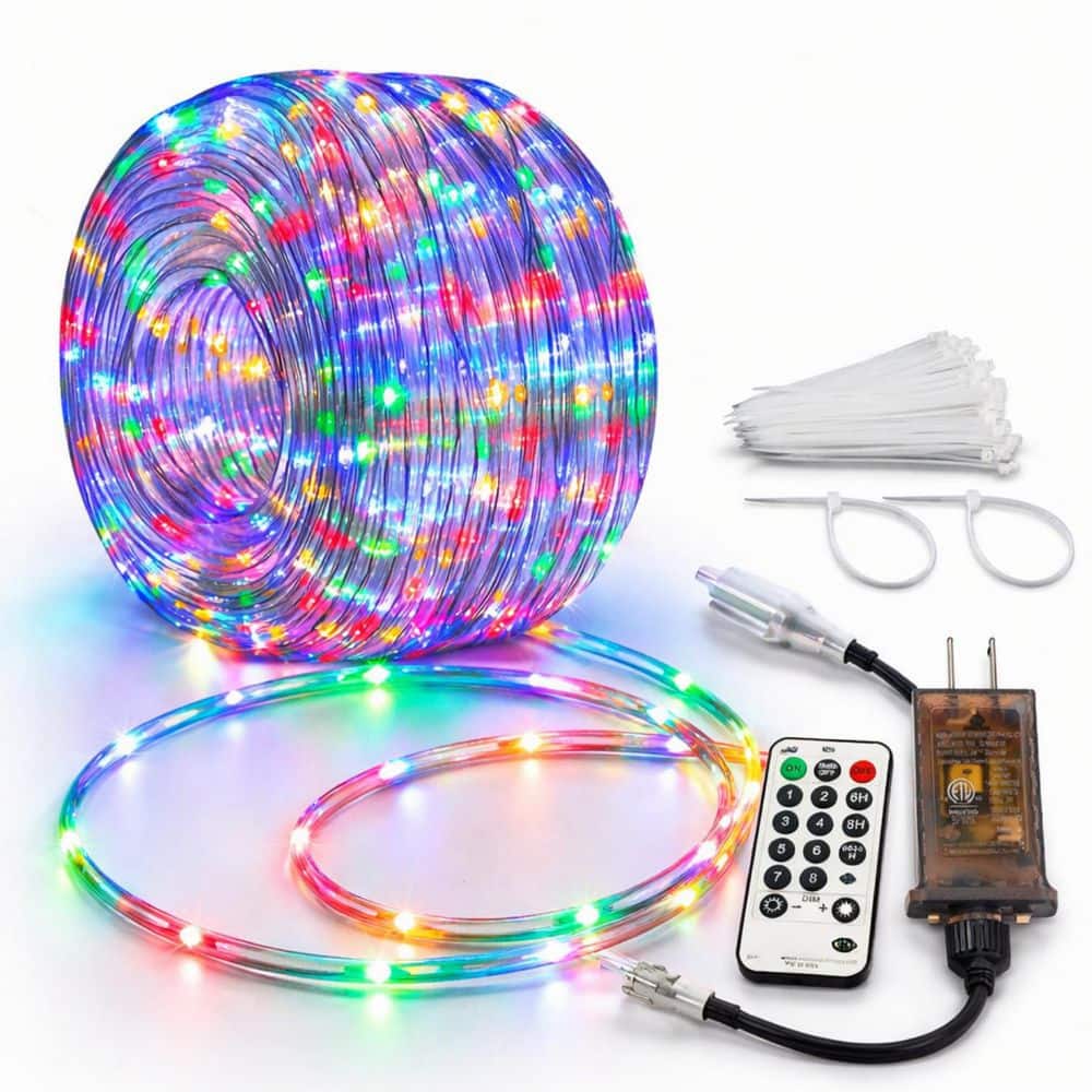 164FT 1000LED Multicolor Waterproof Outdoor Rope Lights with