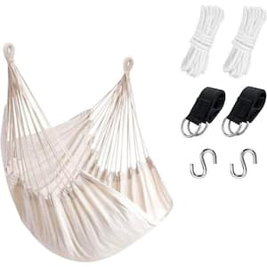 Ourdoor Hanging Hammock Chair - Comfortable Tree Swing Chair Without Pillows 330 lbs. Weight Capacity (White)