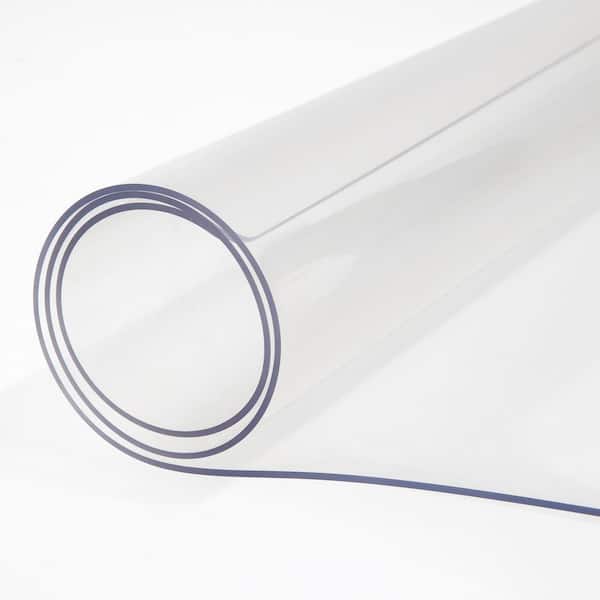 Plastic Table Cover 36 x 60 in. 2 mm Thick Clear Table Protector, Rectangle, Waterproof, for Office Dresser Night Stand