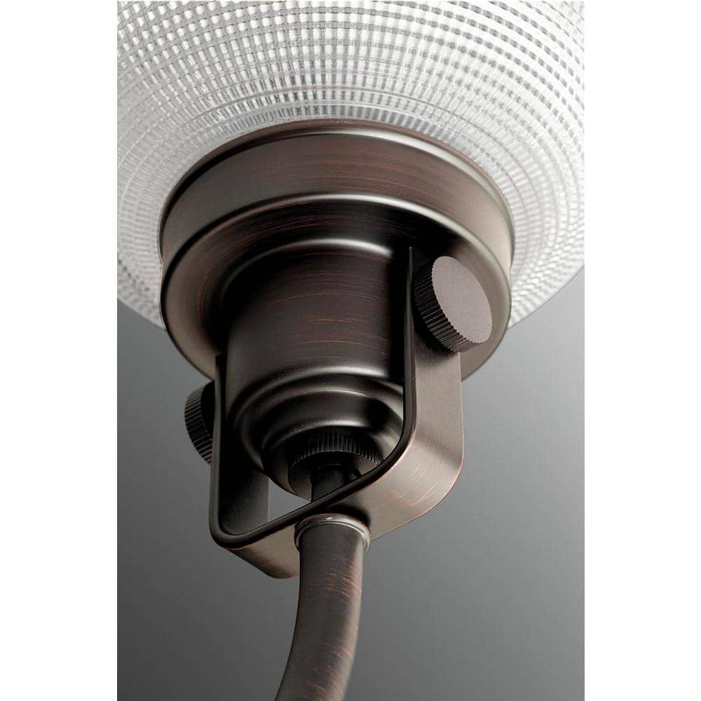 Venetian Bronze Mini Pendant with Prismatic Glass Shade