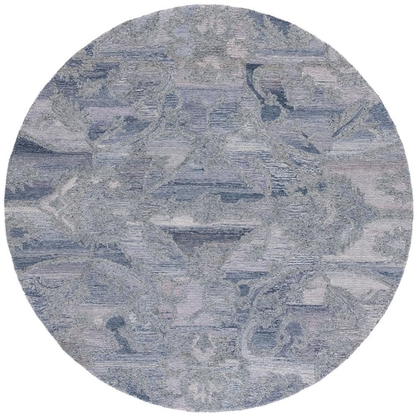 Anatolia 6 ft. x 6 ft. Violet/Purple Traditional Garden Round Area Rug