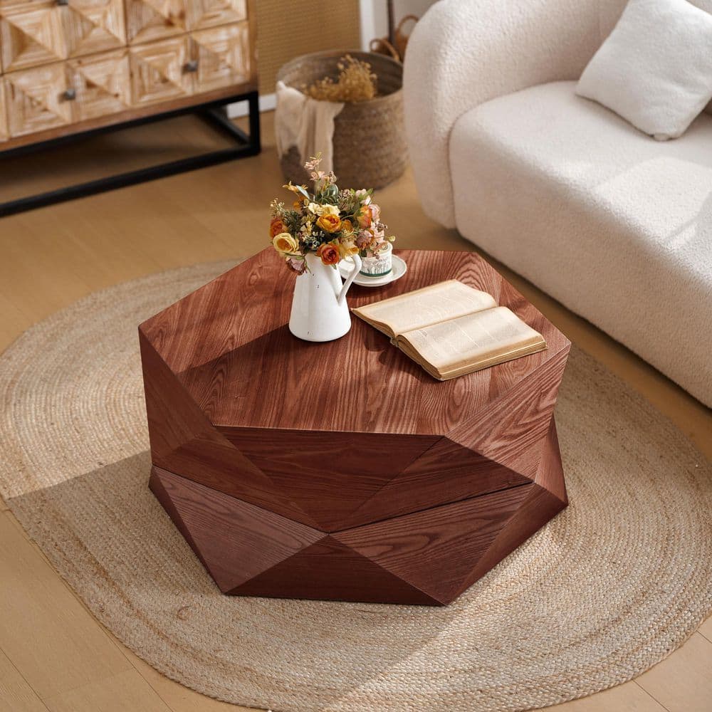 【DOORS】BOTHY　Low Table 900 Noble House Stacey 36.61 in. Reddish Brown Specialty Wood Coffee