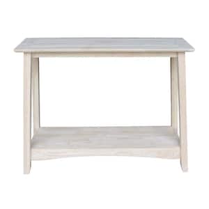 Bombay 38 in. Unfinished Standard Rectangle Wood Console Table