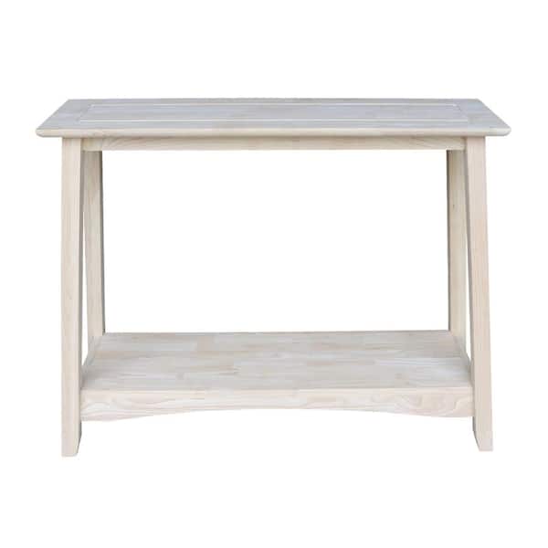 International Concepts Bombay 38 in. Unfinished Standard Rectangle Wood Console Table