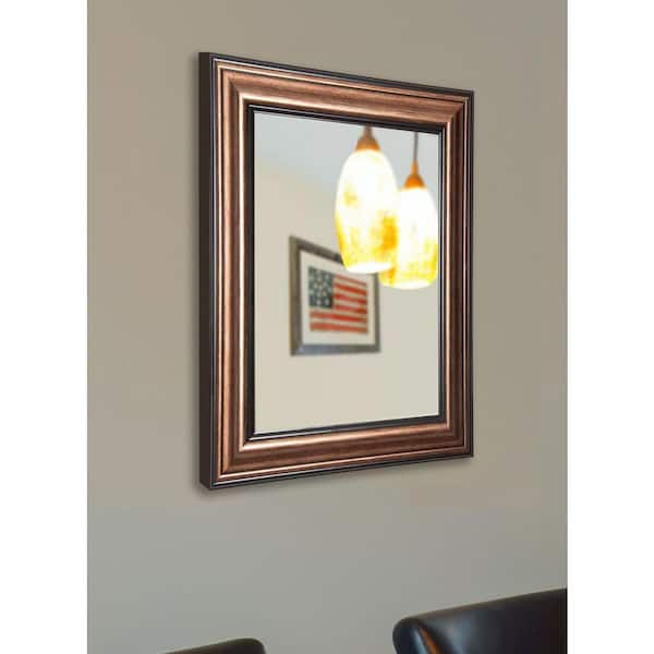 Unbranded Medium Rectangle Bronze And Black Distressed For Character Mirror (32.5 in. H x 26.5 in. W)