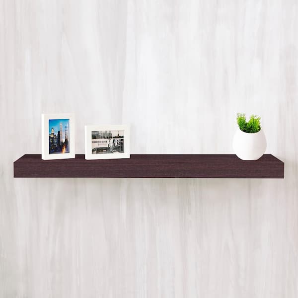 Way Basics Positano 36 in. x 2 in. zBoard Paperboard Wall Shelf Decorative Floating Shelf in Espresso