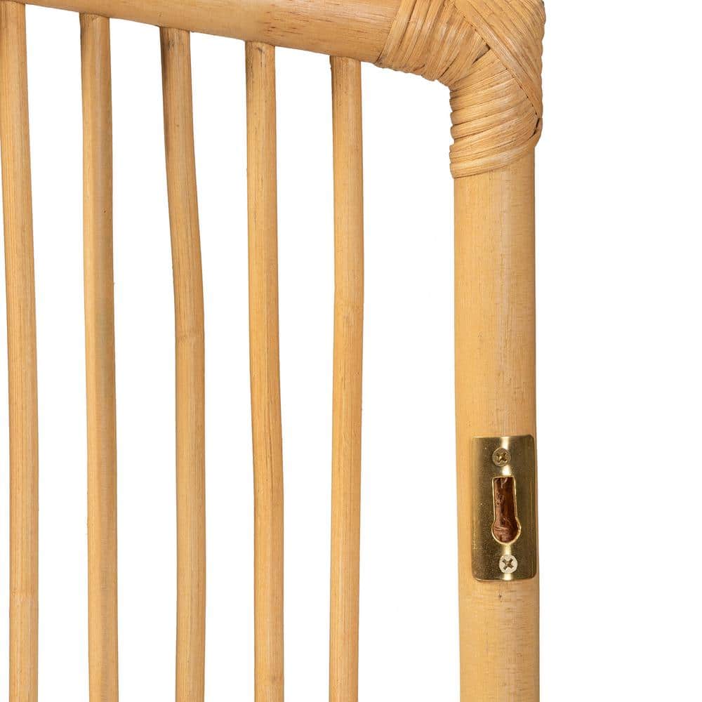 Natural Rattan Queen Size Wall-Mount Headboard