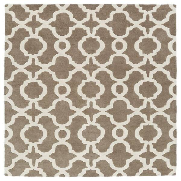 Kaleen Revolution Light Brown 8 ft. x 8 ft. Square Area Rug