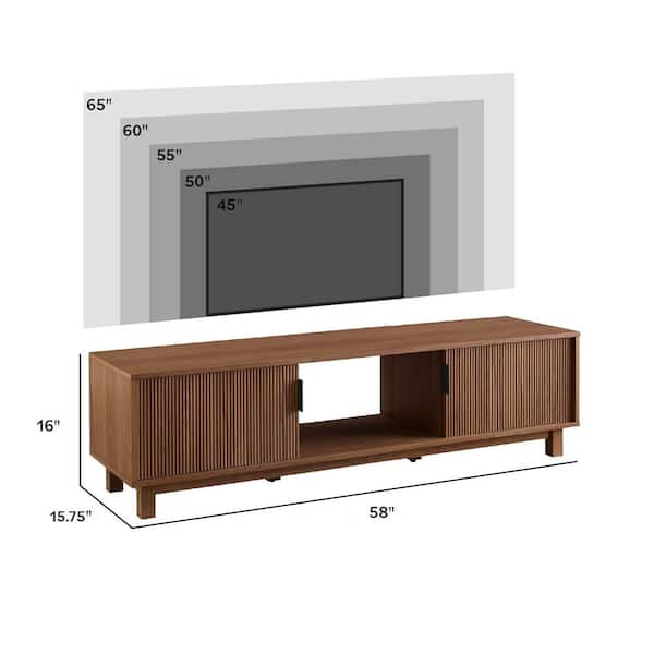 Walker Edison Furniture Company 58 in. Mid-Century Modern Mocha