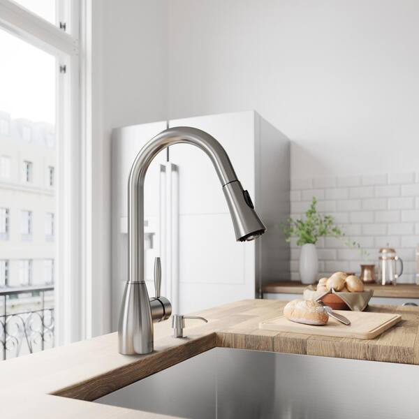 Stainless Steel VIGO Aylesbury 16" Single Handle Pulldown Kitchen Faucet Stainless Steel VIGO Aylesbury 16" Single Handle Pulldown Kitchen Faucet