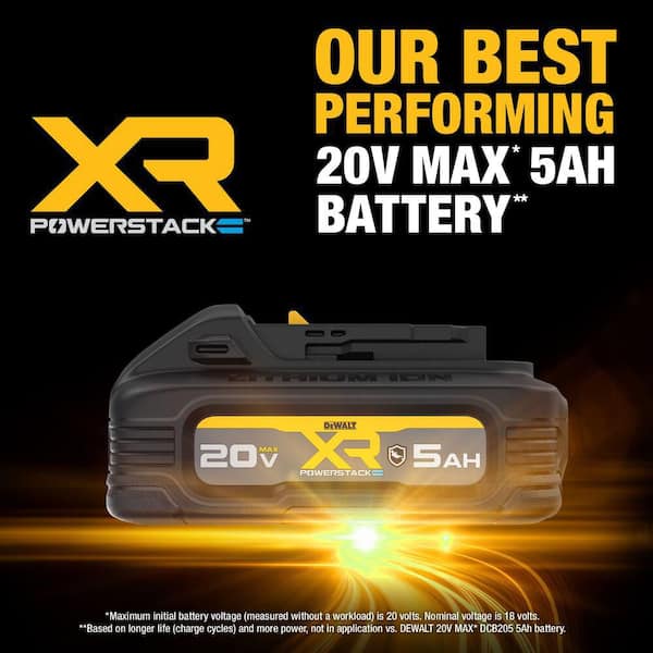 DEWALT - POWERSTACK 20-Volt MAX Lithium-Ion Oil Resistant 5.0 Ah Battery Pack