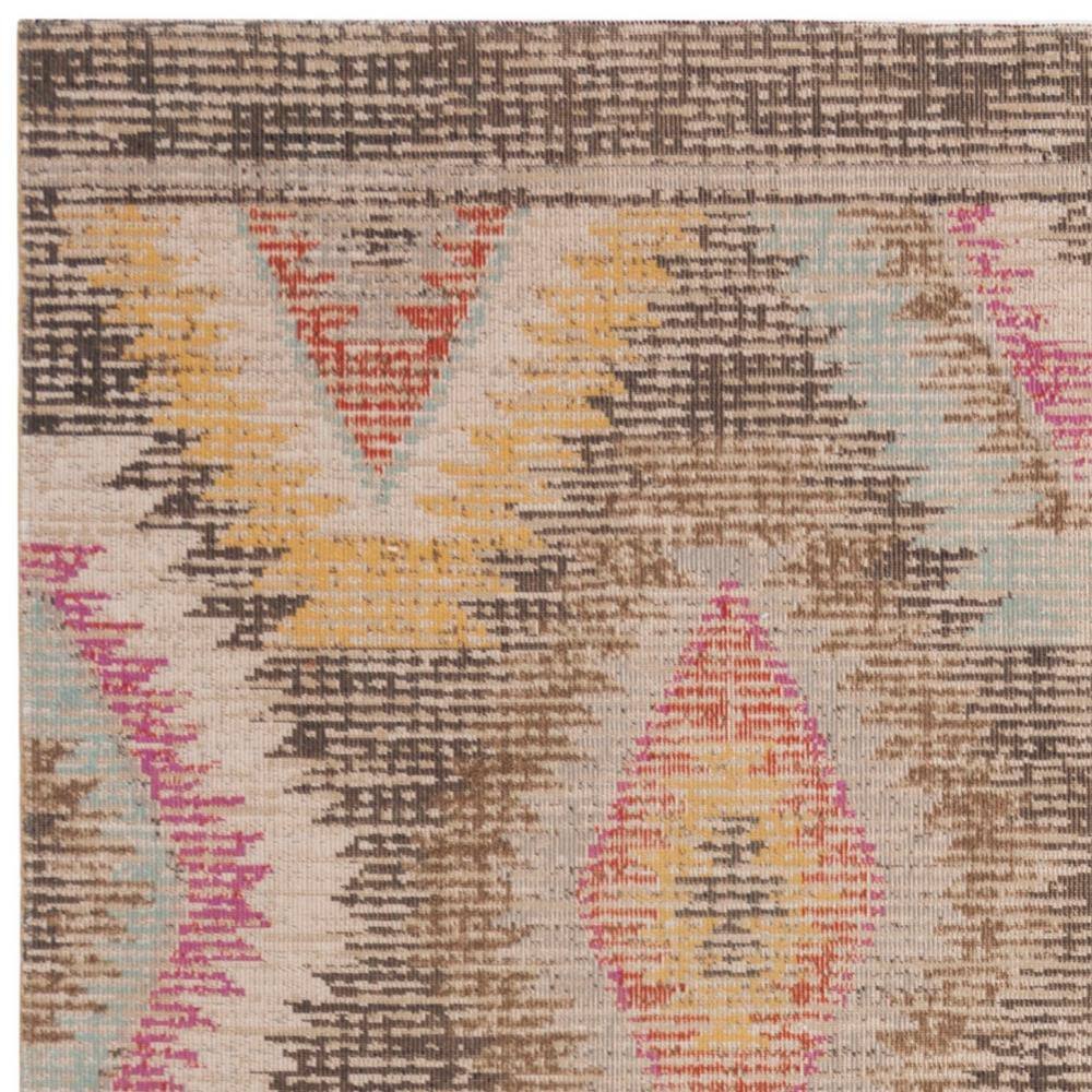 Montage Gray Geometric Synthetic Indoor-Outdoor Area Rug