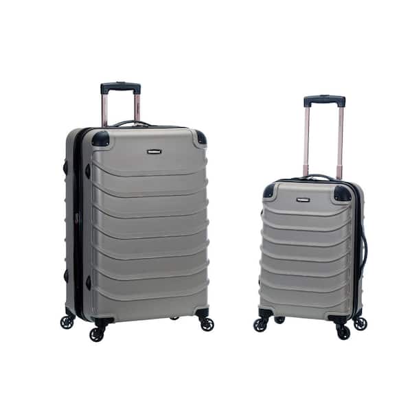 Rockland Expandable Speciale 2-Piece Hardside Spinner Luggage Set, Silver